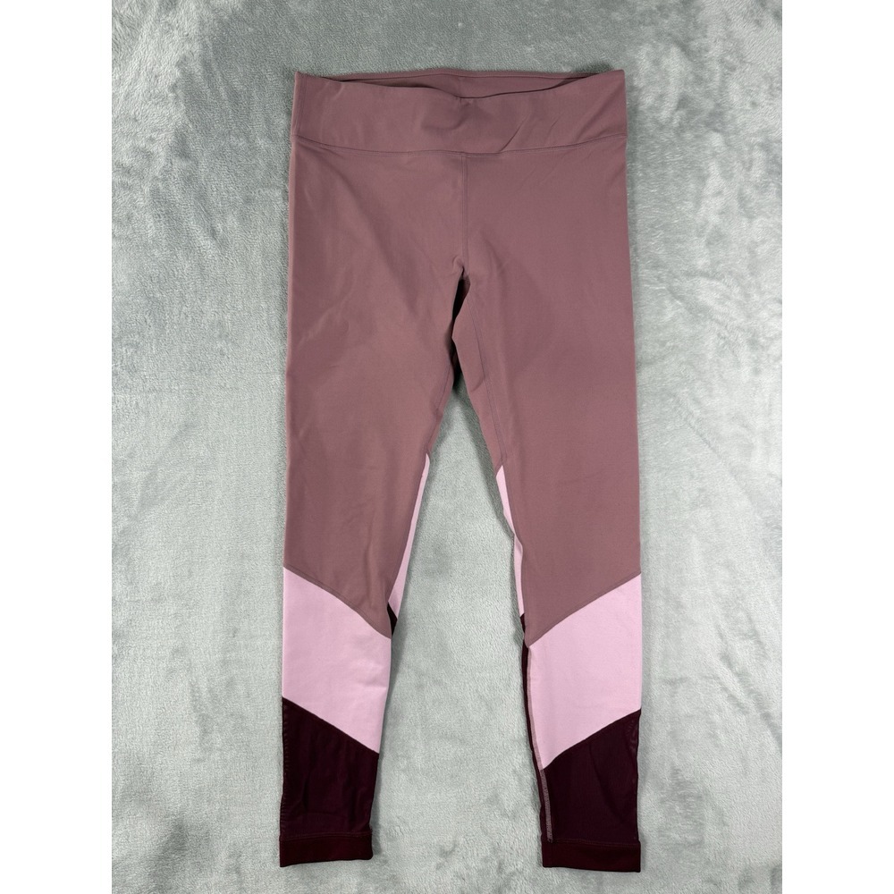 Fabletics Leggings Women's Large Pink Burgundy Athletic